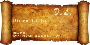 Dirner Lilla névjegykártya